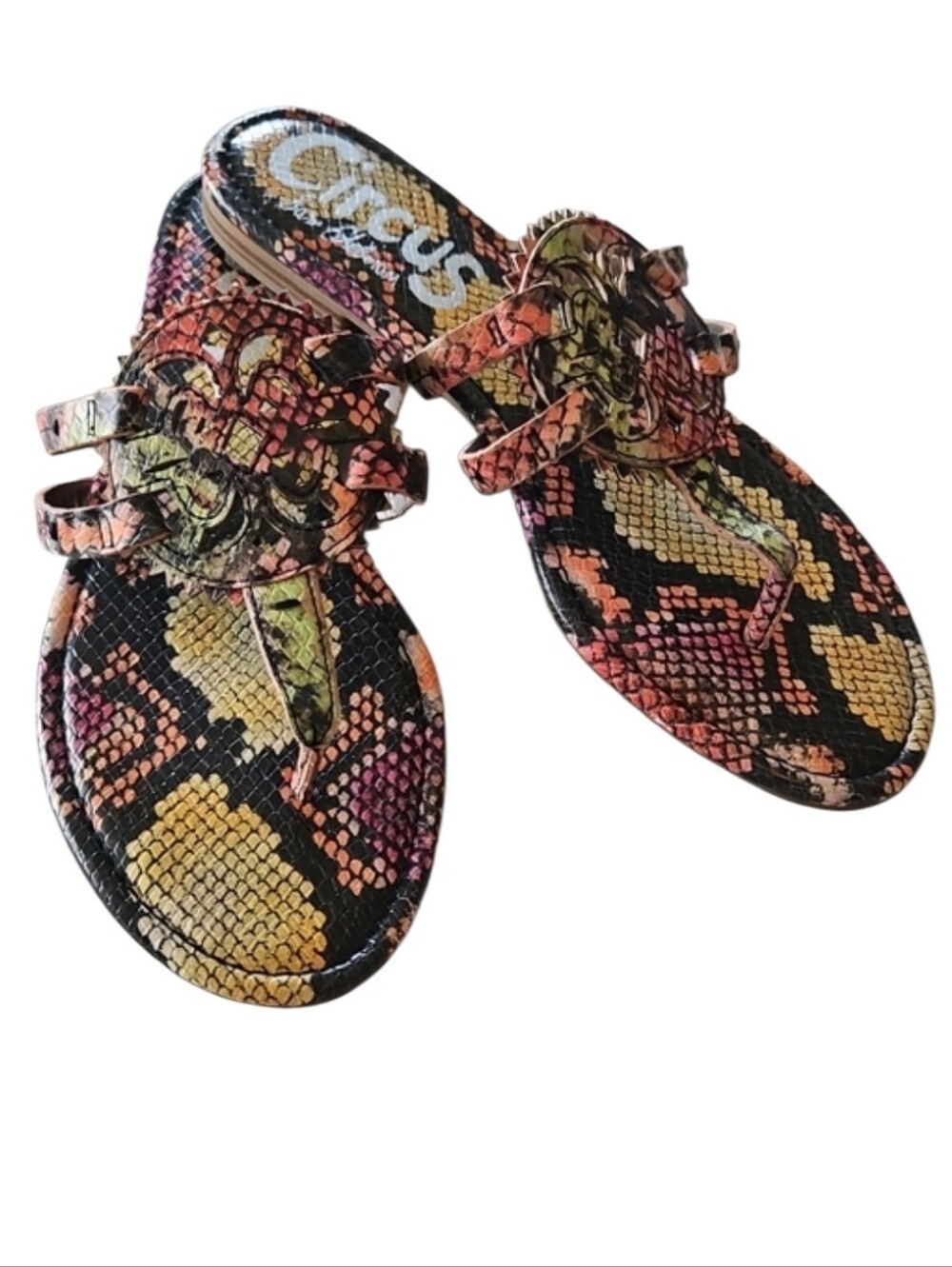 Circus By Sam Edelman Canyon Medallion Flat Sandals, Size 8, Multi- Color